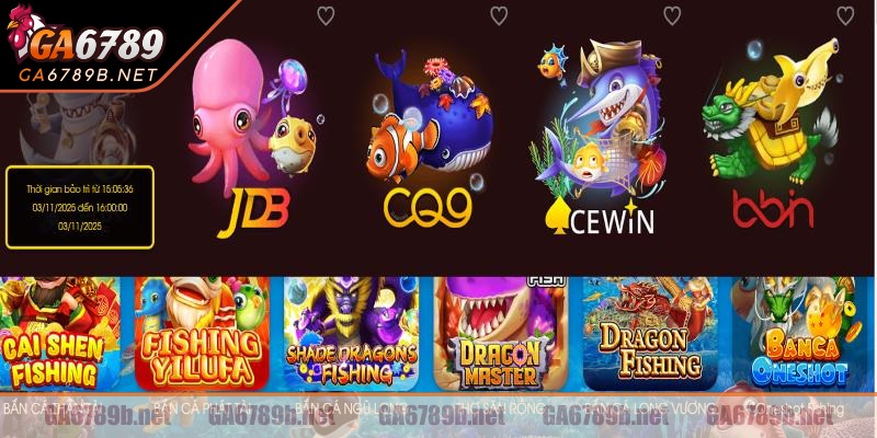 Bắn cá tại GA 6789 mang đến không gian đại dương sống động