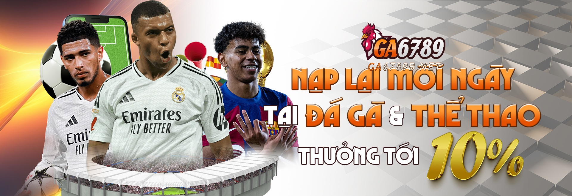 Banner khuyến mãi nạp lại tại GA6789