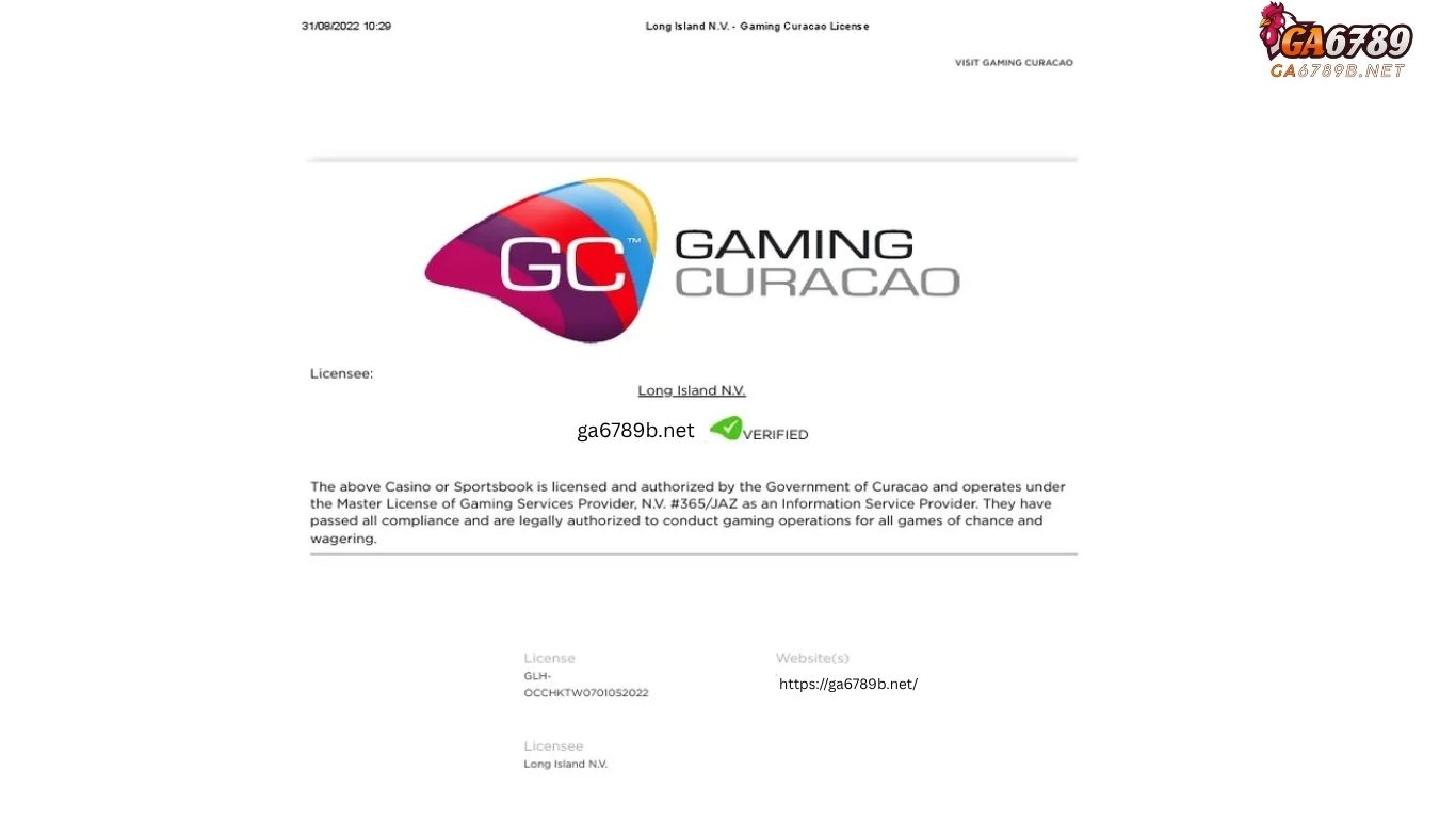 Giấy phép Curacao Gaming