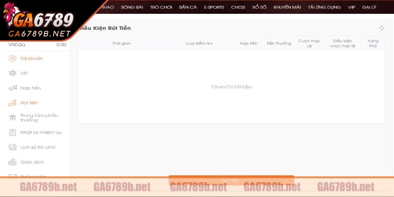 Rút tiền GA6789 bằng chuyển khoản ngân hàng đảm bảo an toàn và nhanh chóng