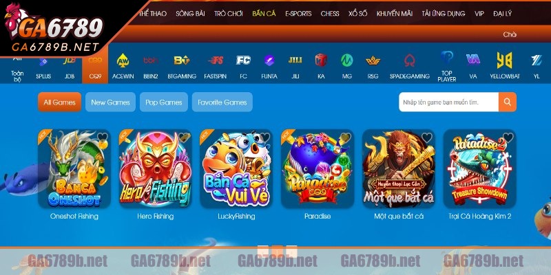 Khám phá sảnh bắn cá CQ9 tại GA6789