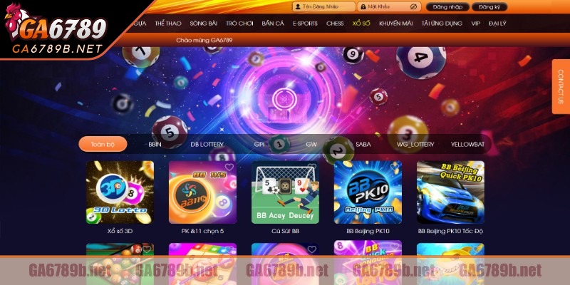 Toàn cảnh về sảnh xổ số GA6789